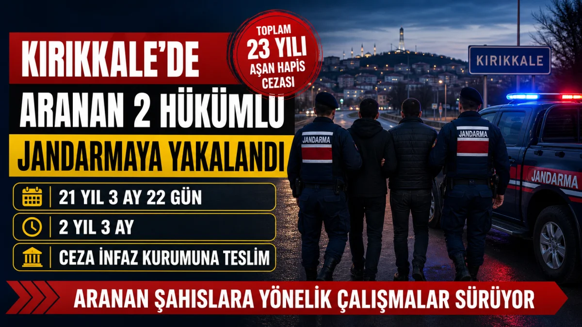 Kırıkkale’de Firari 2 Hükümlü Jandarmaya Yakalandı