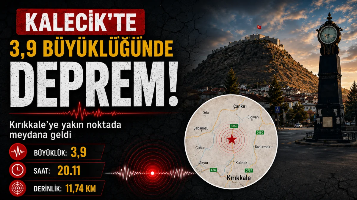 Kalecik'te 3,9'luk deprem Kırıkkale'de hissedildi
