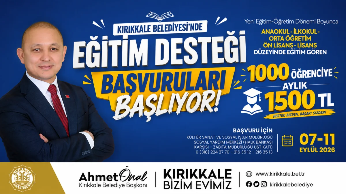 Kırıkkale Belediyesinden 1.000 Öğrenciye Eğitim Desteği