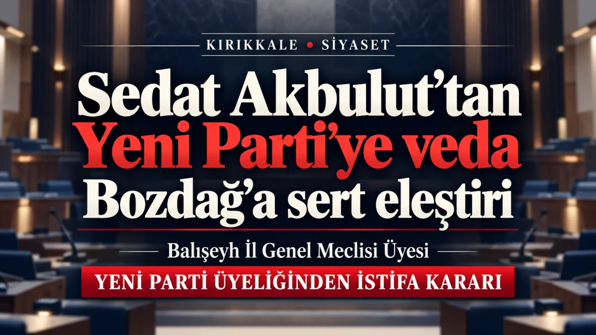 Sedat Akbulut’tan Yeni Parti’ye veda: Bozdağ’a sert eleştiri
