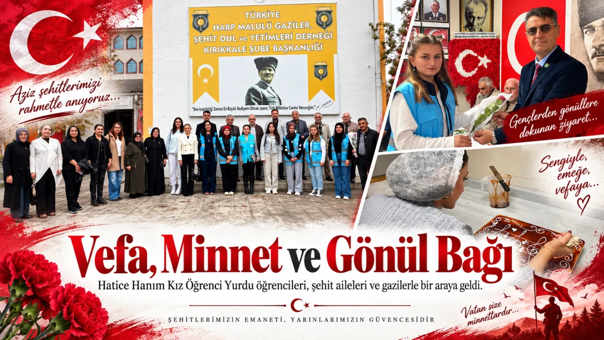 Kırıkkale’de Gençlerden Şehit Aileleri ve Gazilere Anlamlı Vefa Ziyareti