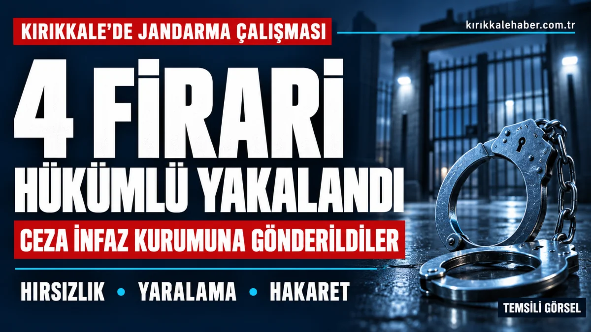 Kırıkkale jandarması 4 firari hükümlüyü yakaladı