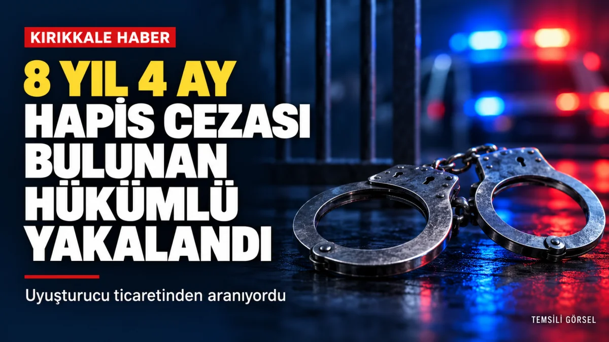 Kırıkkale’de 8 yıl 4 ay hapis cezasıyla aranan hükümlü yakalandı