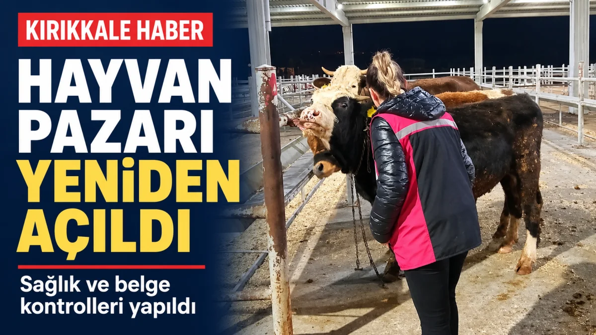 Kırıkkale Hayvan Pazarı yeniden açıldı: Sağlık ve belge kontrolleri yapıldı