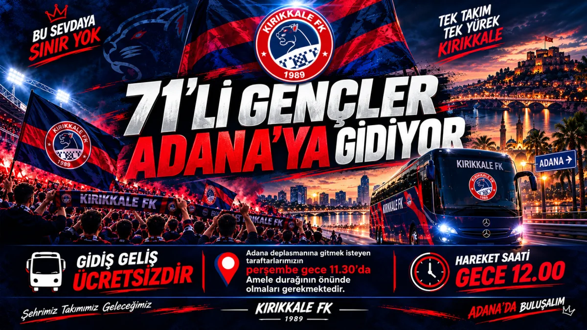 71’li Gençler Adana yolunda: Taraftara ücretsiz deplasman ulaşımı