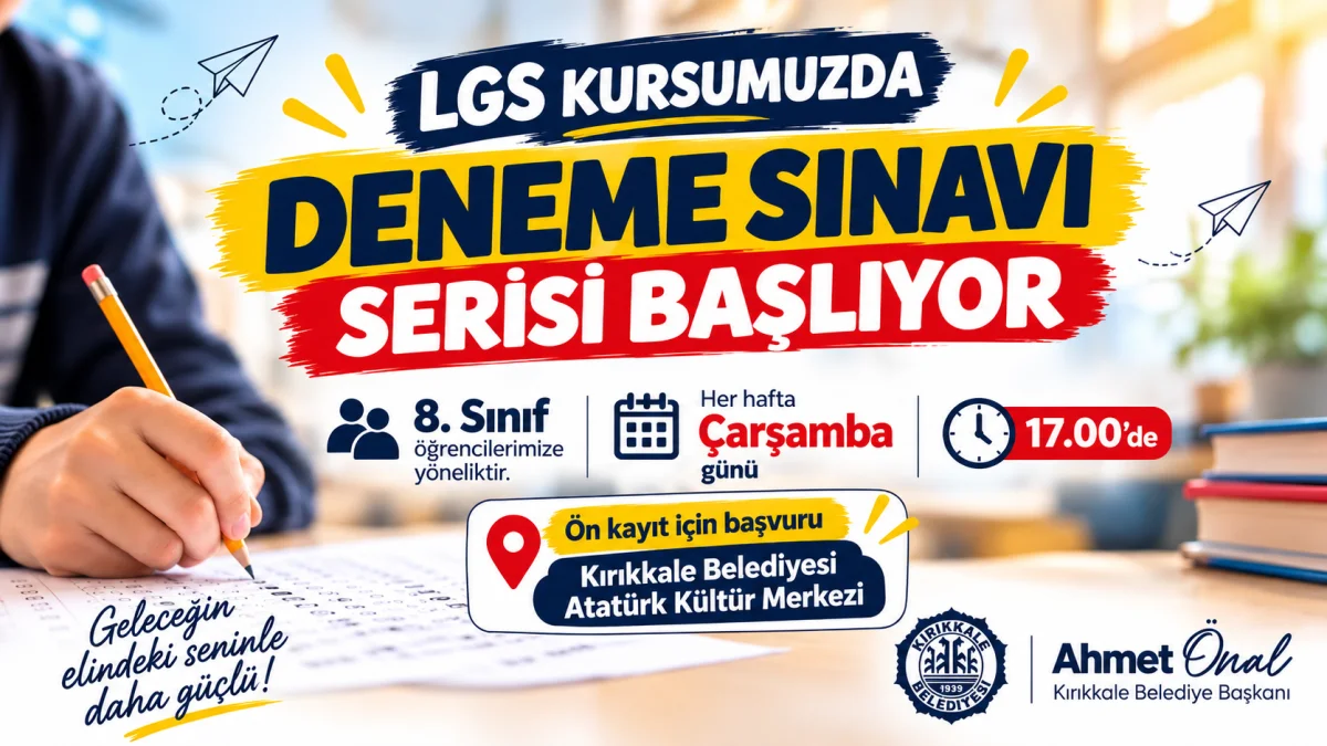 Kırıkkale Belediyesi’nden LGS’ye Hazırlanan Öğrencilere Deneme Sınavı Desteği